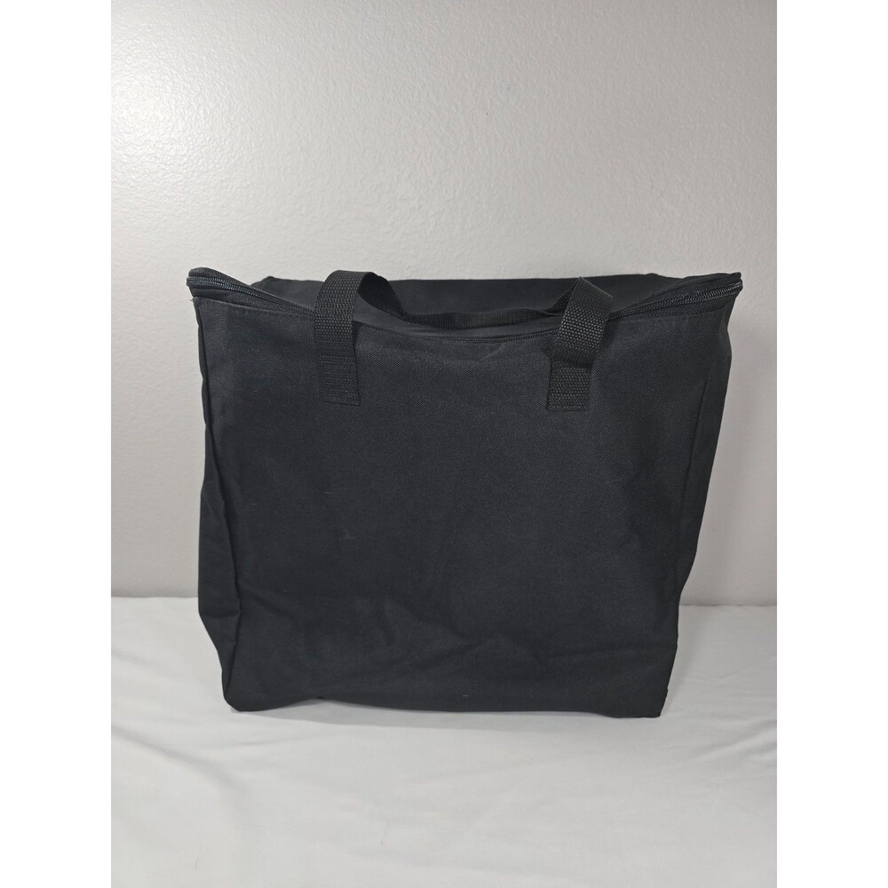 Thirty-One Zip-Top Organizing Utility Tote 14"x15" Black Handles Storage Logo 31